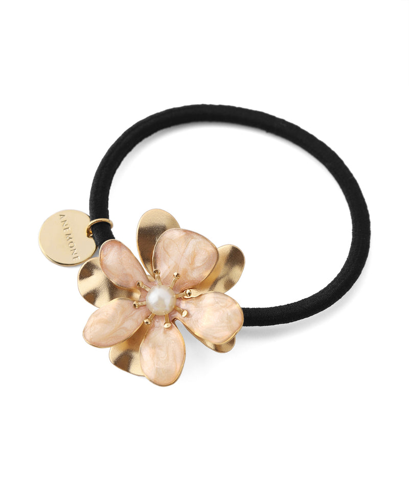 Metal flower hair tie