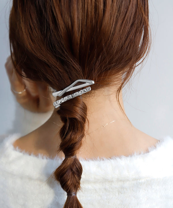 マットメタルクラフトヘアピン[2本セット]