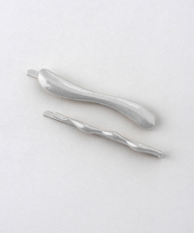 マットメタルウェーブヘアピン[2本セット]