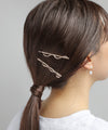 ウェーブメタルヘアピン[2本セット]