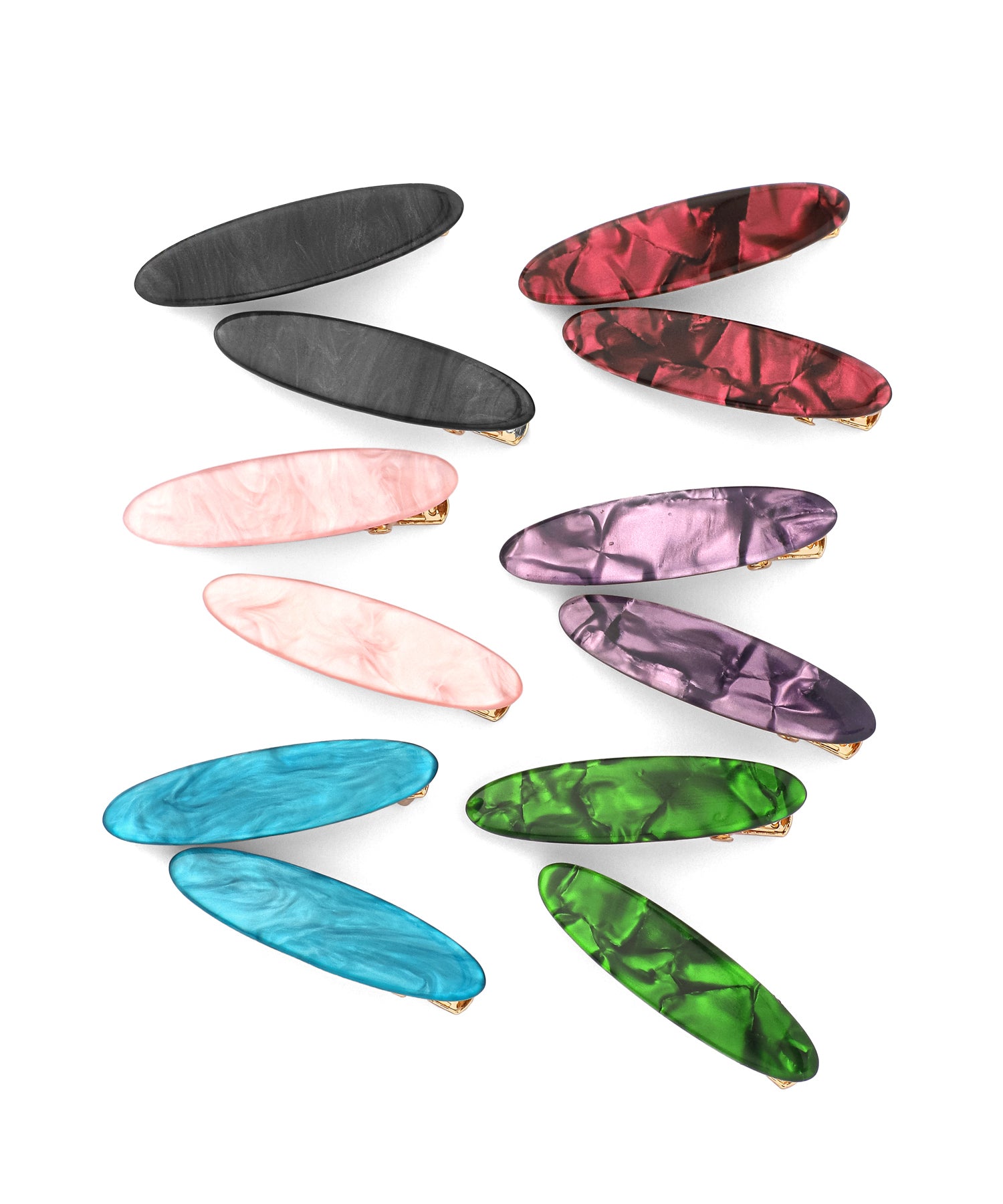 ANEMONE】マーブルカラーヘアクリップ[2本セット]｜SANPO ONLINE