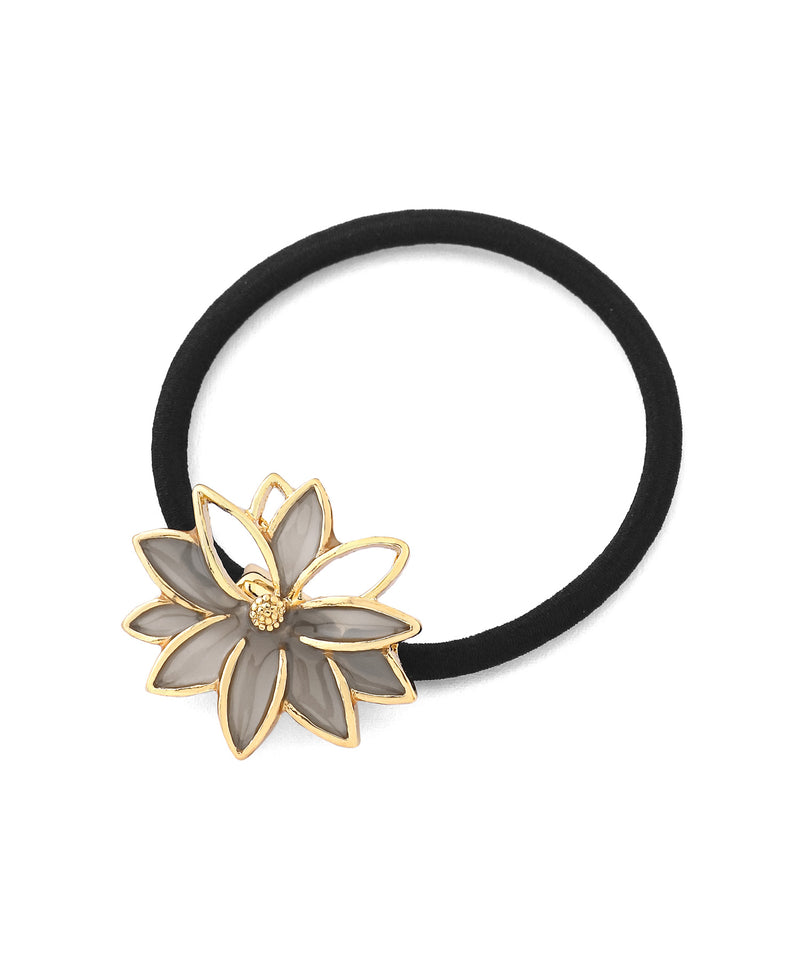 Metal Frame Flower Hair Tie
