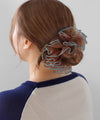 Two-tone organza scrunchie