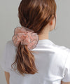 Two-tone organza scrunchie