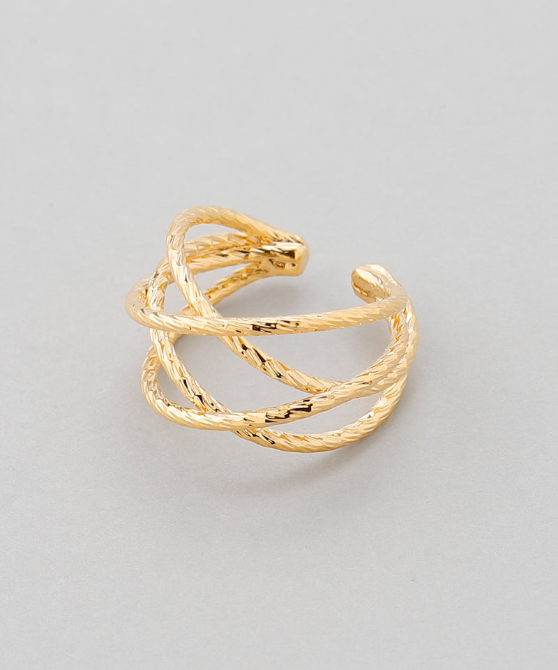 ダブルクロスラインイヤーカフ