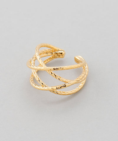 ダブルクロスラインイヤーカフ