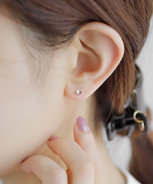 ハート×ビジューピアス[2ペアセット]