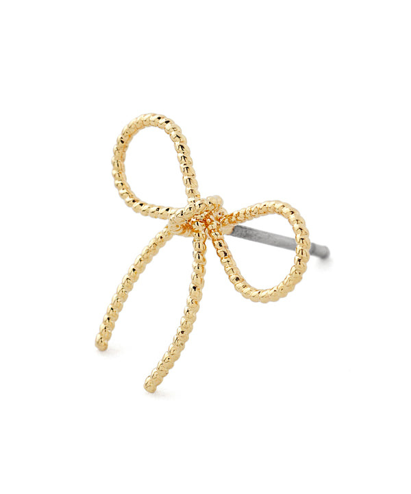 ツイストメタルリボンピアス