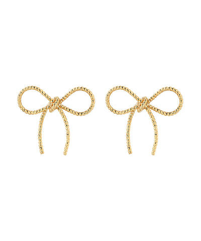 Twisted Metal Ribbon Earrings