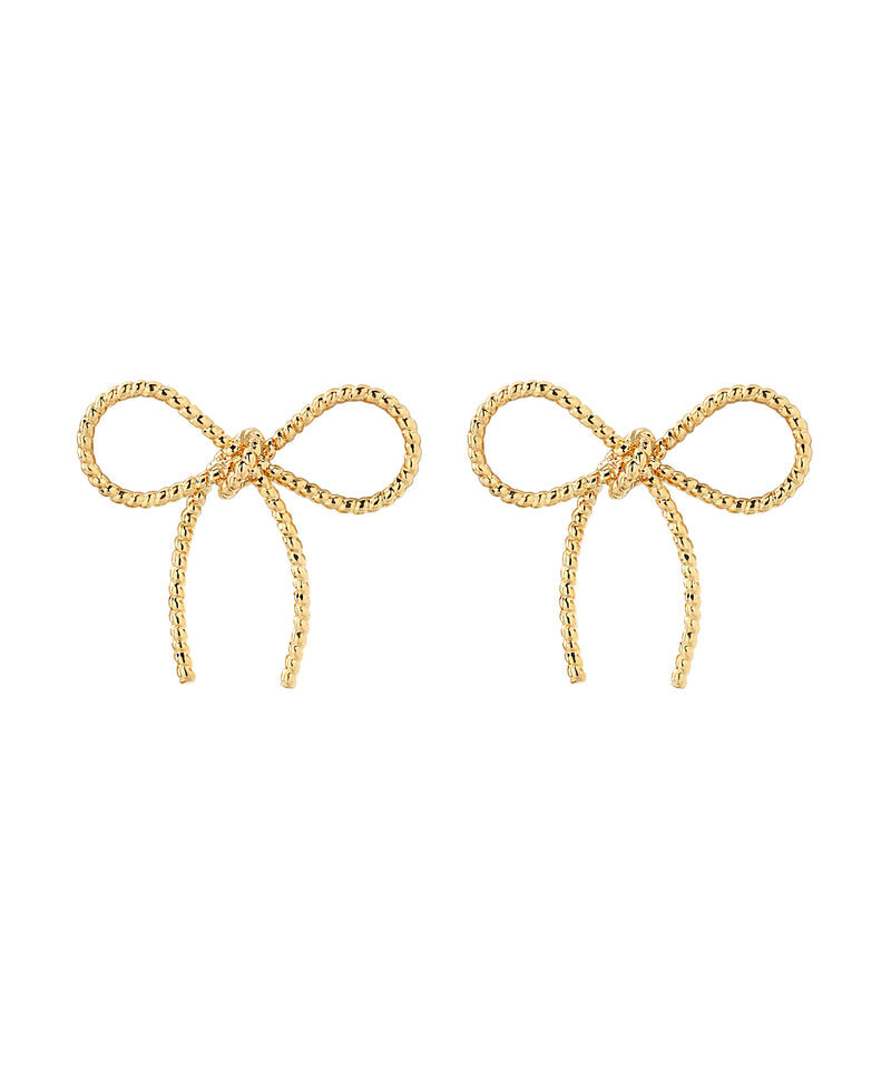 ツイストメタルリボンピアス