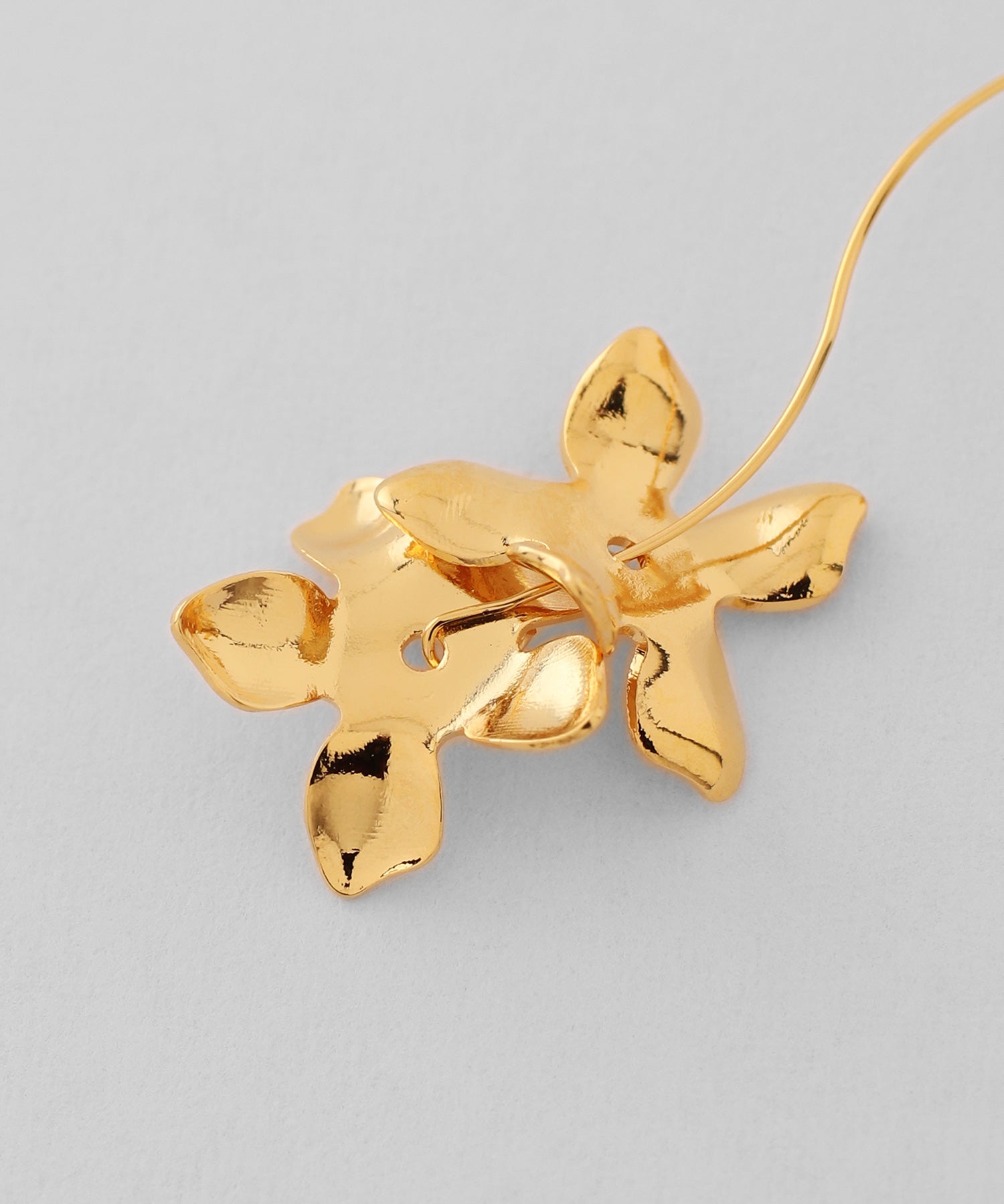 mimi33】フラワーロングフックピアス[Sheerchic]｜アネモネ