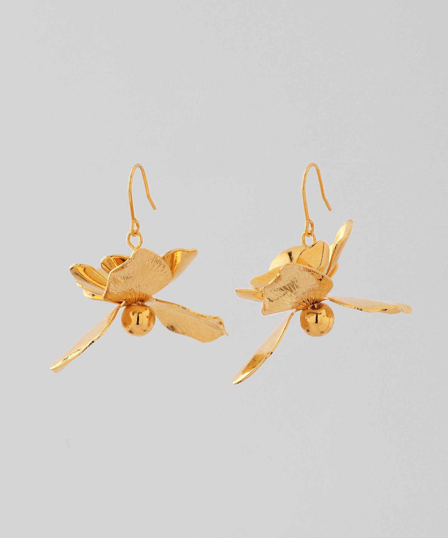 mimi33】フラワーフックピアス[Sheerchic]｜アネモネ・シエナロゼ