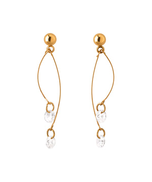 【ステンレス】ビジュースイングピアス