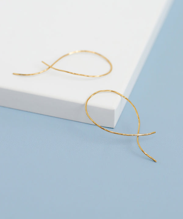 【ステンレス】ニュアンスフープピアス