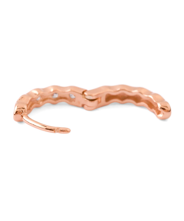 ビジュー×ニュアンスフープピアス[Sheerchic]