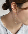 Pearl x Flower Hook Earrings [Sheerchic]