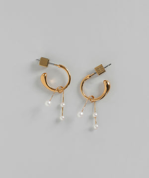 2WAYパールフープピアス[Sheerchic]