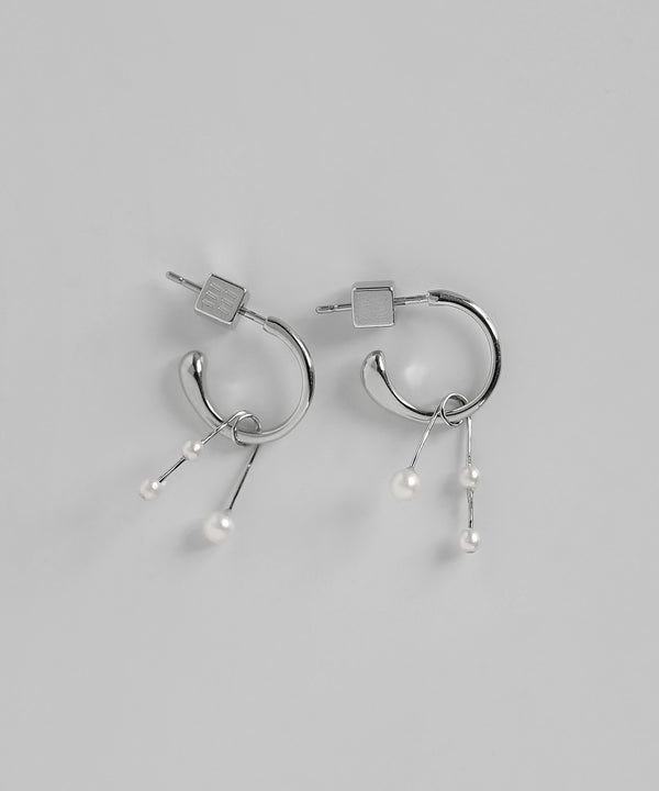2WAYパールフープピアス[Sheerchic]