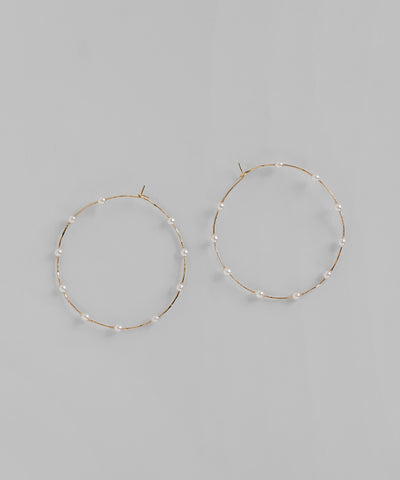 パールラインフープピアス[Sheerchic]