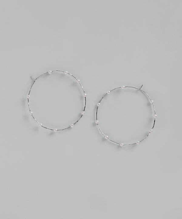 パールラインフープピアス[Sheerchic]