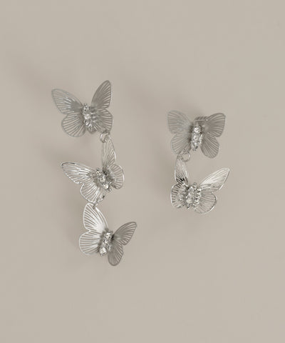 バタフライアシメピアス[Ownideal]
