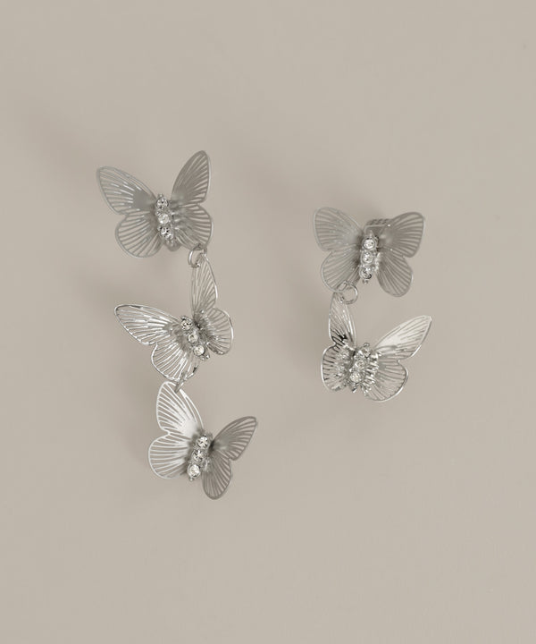 バタフライアシメピアス[Ownideal]
