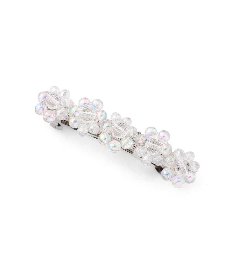 ビーズフラワーバレッタ