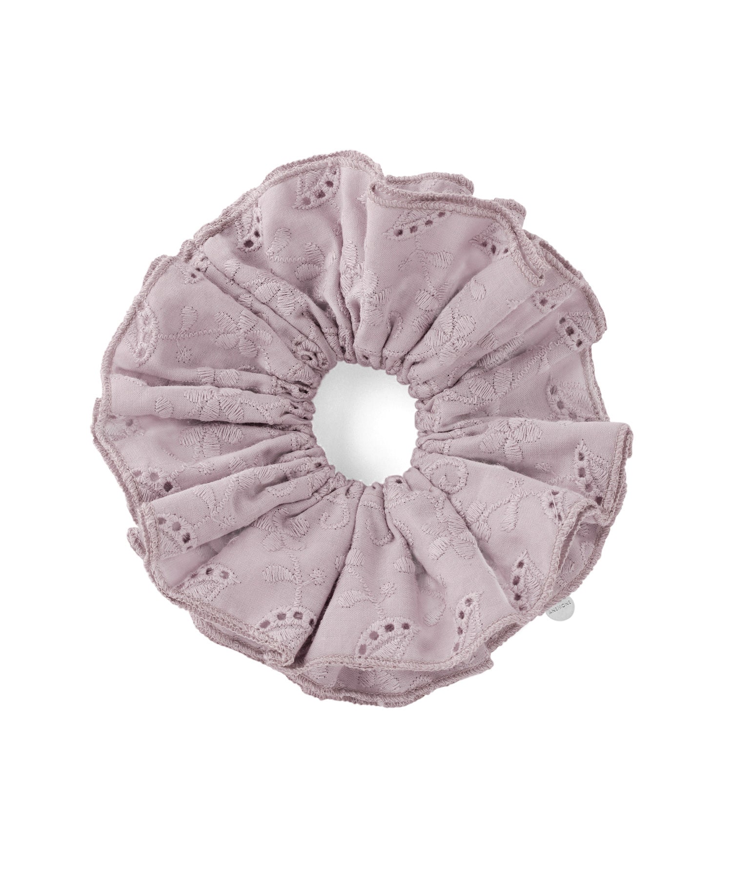 ANEMONE】フラワー刺繍シュシュ｜アネモネ・シエナロゼ・ミミサン