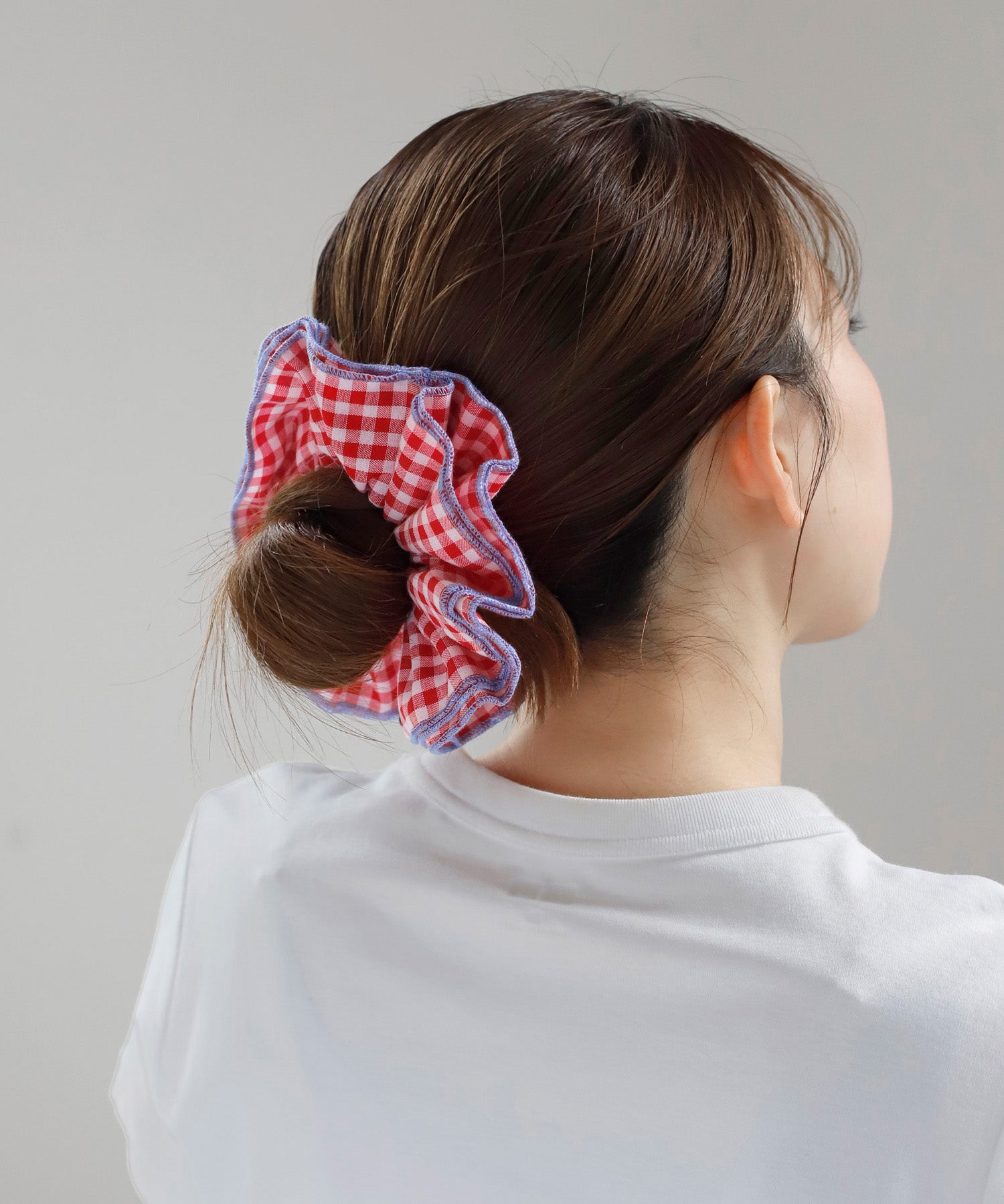 ANEMONE] [Novelty Eligible] Gingham Check Scrunchie | Anemone
