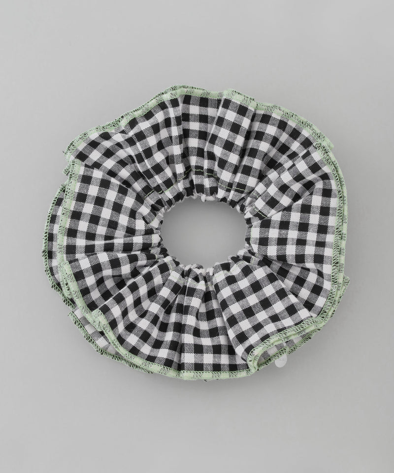 Gingham check scrunchie