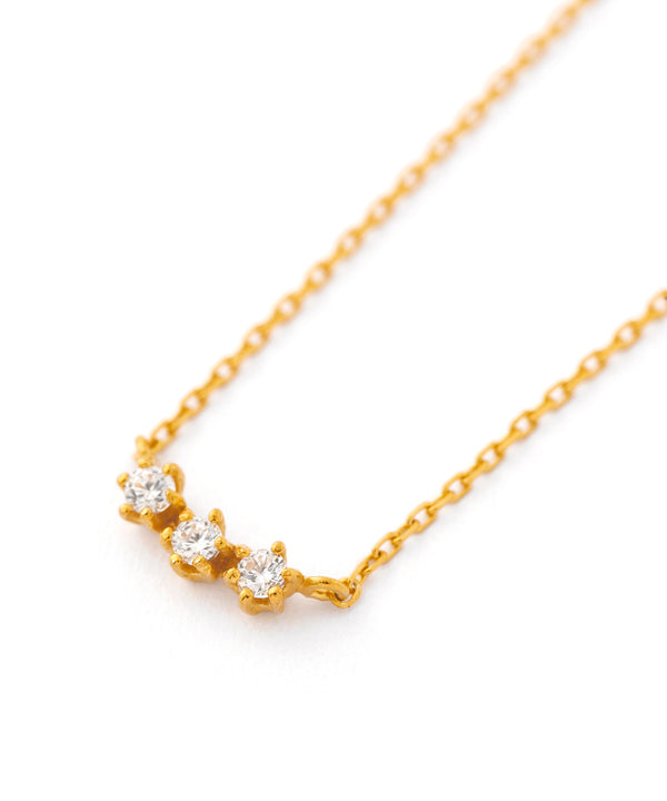 3粒ビジューネックレス[ジャルビジュー]