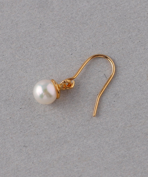 本真珠のシンプルフックピアス[小][ジャルビジュー]