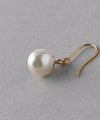 本真珠のシンプルフックピアス[大][ジャルビジュー]