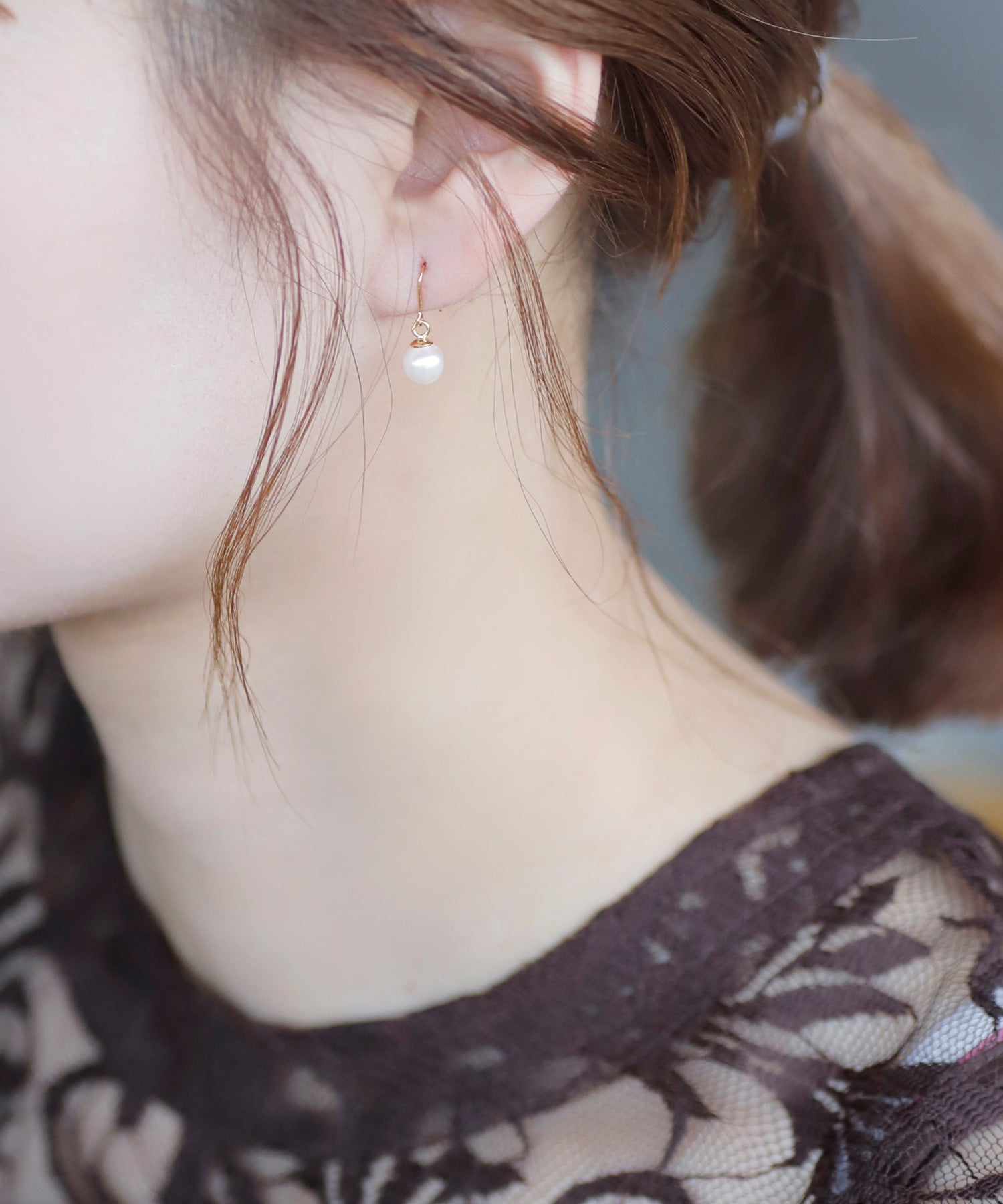 ANEMONE】本真珠のシンプルフックピアス[大][ジャルビジュー]｜SANPO