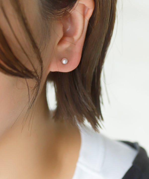 本真珠のシンプルピアス[小][ジャルビジュー]