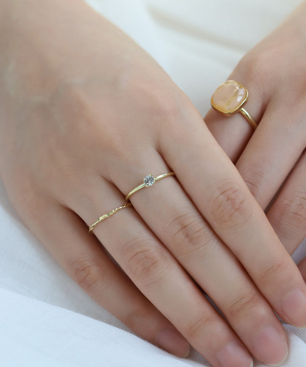 マーブルカラープレートリング［3本セット］