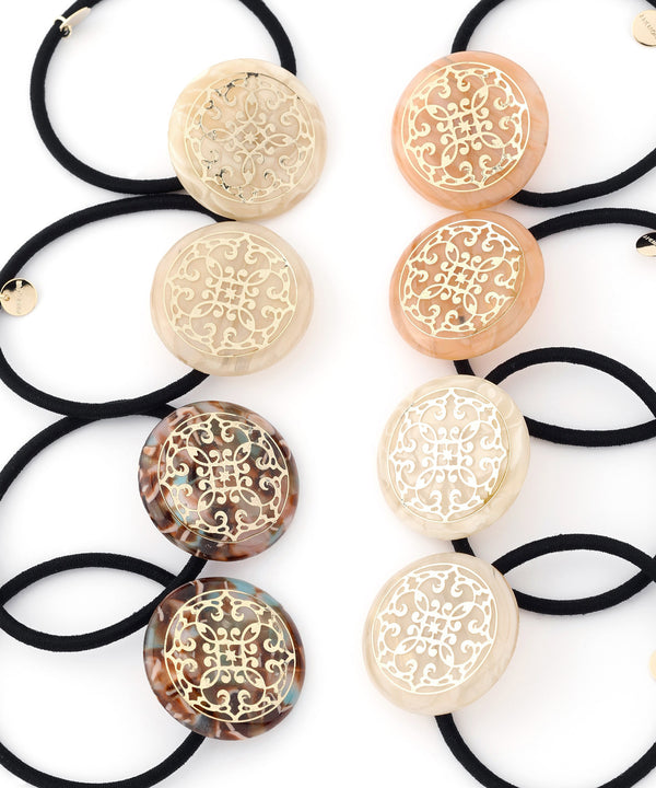 Lace x Marble Plate Hair Tie