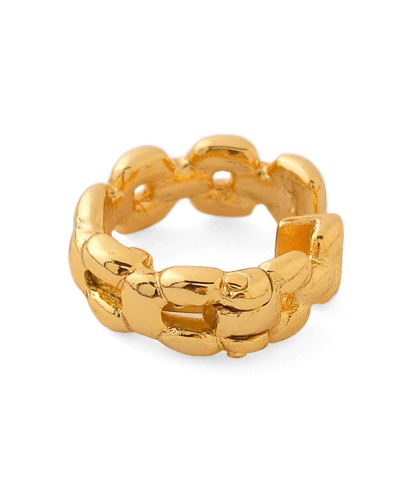 Chain Hoop Cap Earrings
