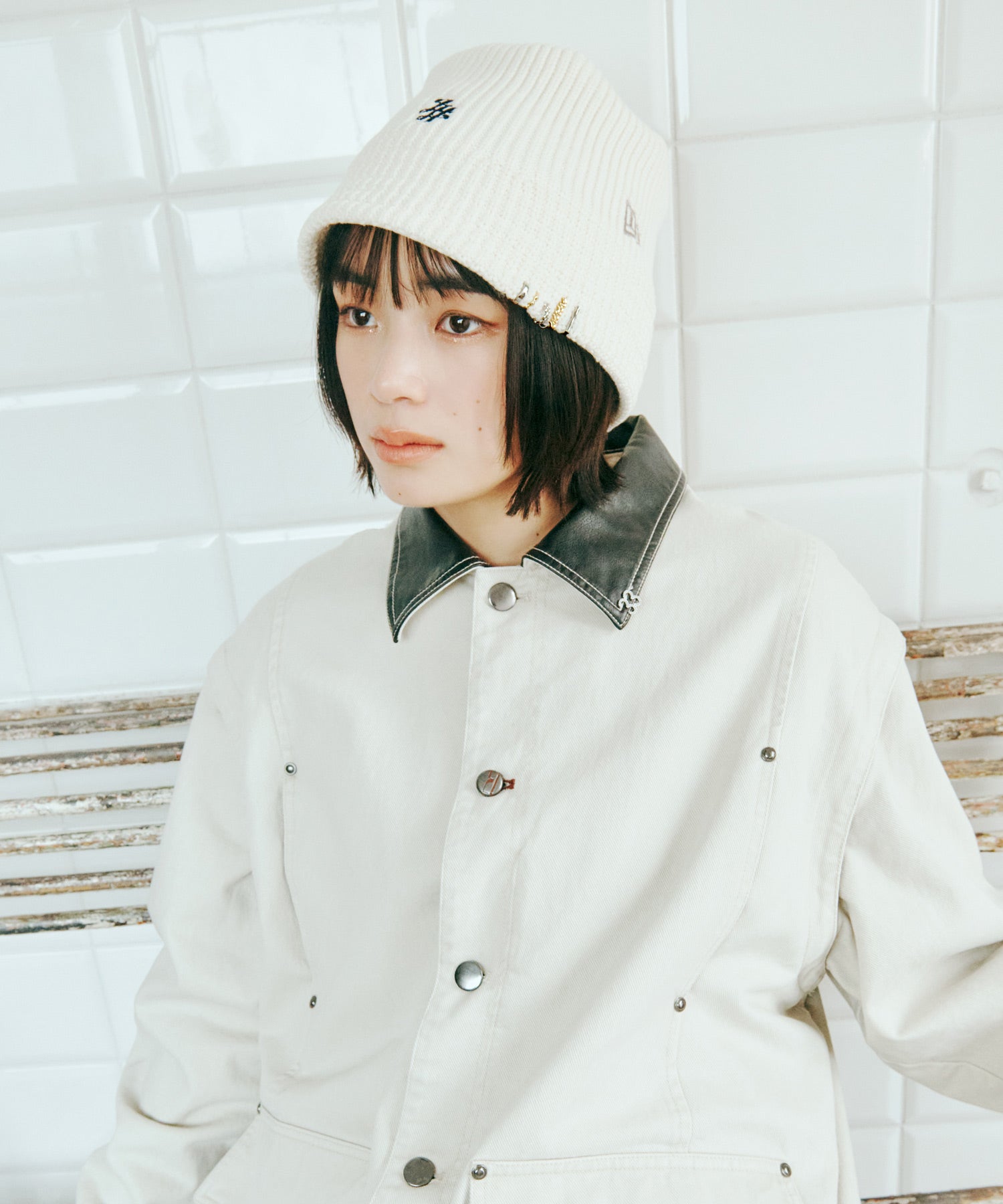 mimi33】チェーンフープキャップピアス｜アネモネ・シエナロゼ