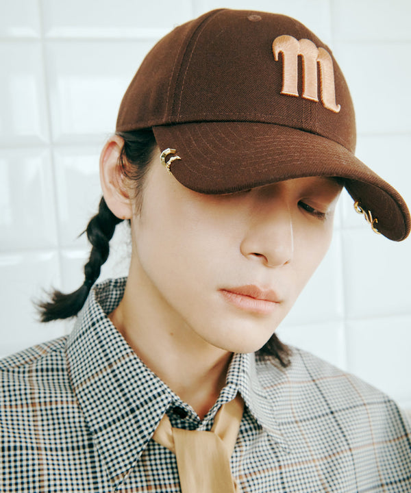 Chain Hoop Cap Earrings