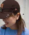 Chain Hoop Cap Earrings