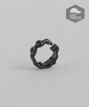 Chain Hoop Cap Earrings