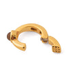 Natural Stone Hoop Cap Earrings