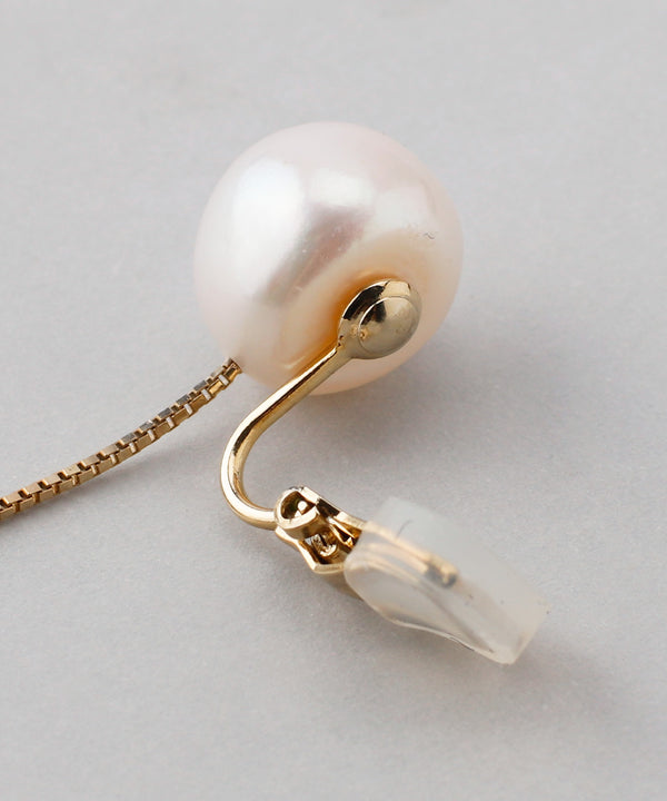 Asymmetrical pearl earrings [Sheerchic]