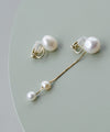 Asymmetrical pearl earrings [Sheerchic]