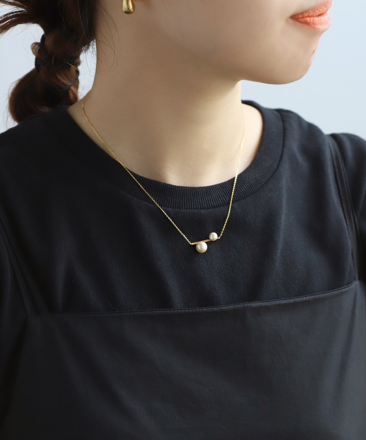 mimi33】貝パールネックレス[Sheerchic]｜アネモネ・シエナロゼ