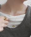 Natural Stone Circle Necklace [Ownideal]