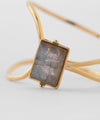 Natural stone x metal line ring [Sheerchic]