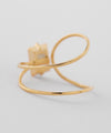 Natural stone x metal line ring [Sheerchic]
