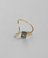 Natural stone x metal line ring [Sheerchic]